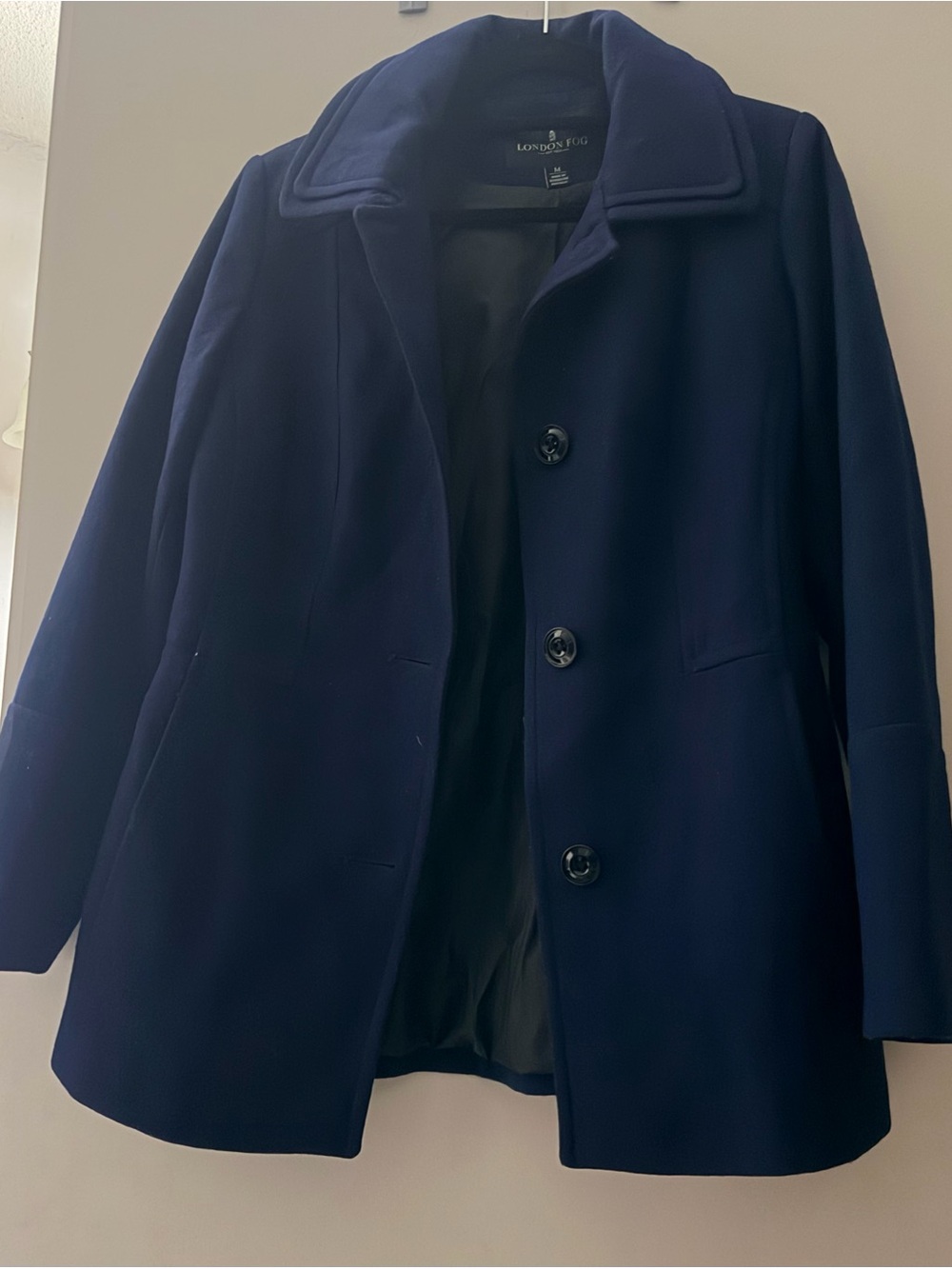 London Fog Navy Blue Women's Pea Coat